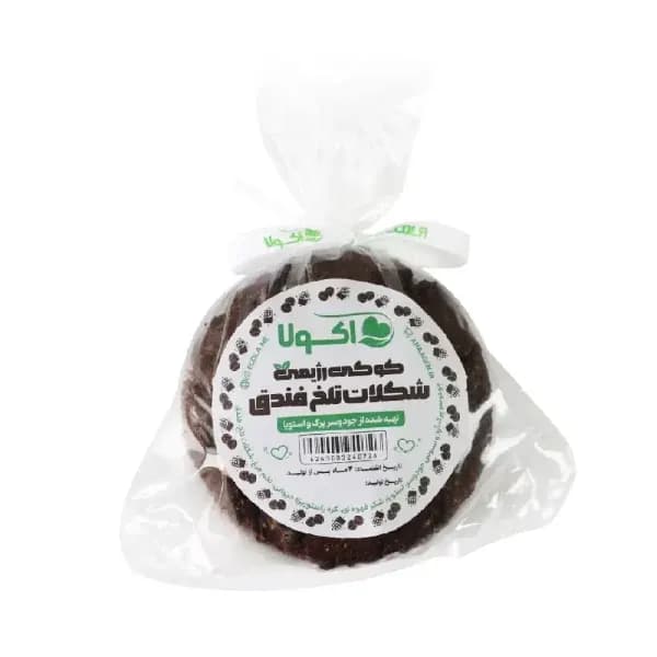 کوکی رژیمی شکلات تلخ فندق اکولا 90 گرمی