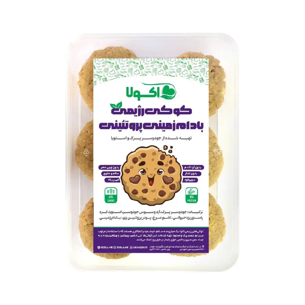 کوکی رژیمی بادام زمینی پروتئینی